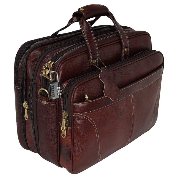 Brown Mens Leather Office Bag at Best Price in Delhi