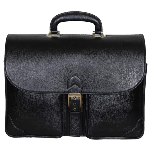 HYATT Leather Accessories 16.5 Inch Laptop Briefcase for Men.