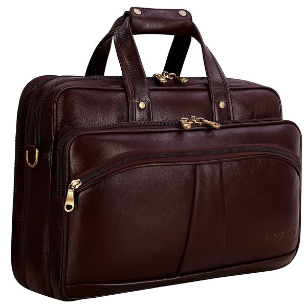 16 Inch - 24 litres Capacity Leather Laptop Office Briefcase for Men