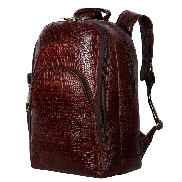 HYATT Leather Accessories 18 inch Leather Backpacks for Men and Women
