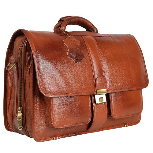 The Lorenzo 24 Liter’s Capacity Leather Laptop Briefcase Office Bags for Men
